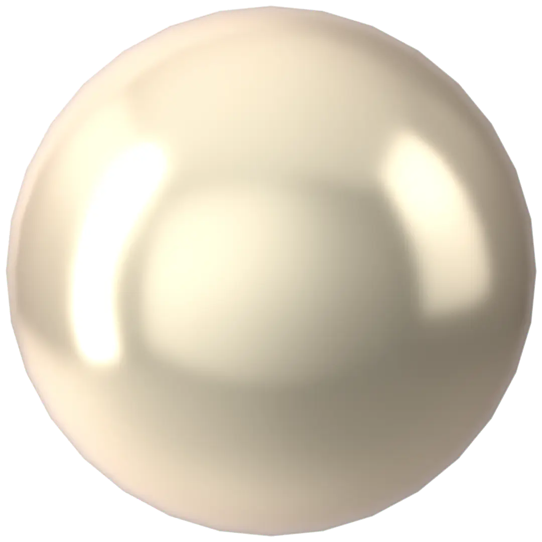 Swarovski Pearls Round No Hole (5809) Crystal Creamrose Light - Bluestreak Crystals