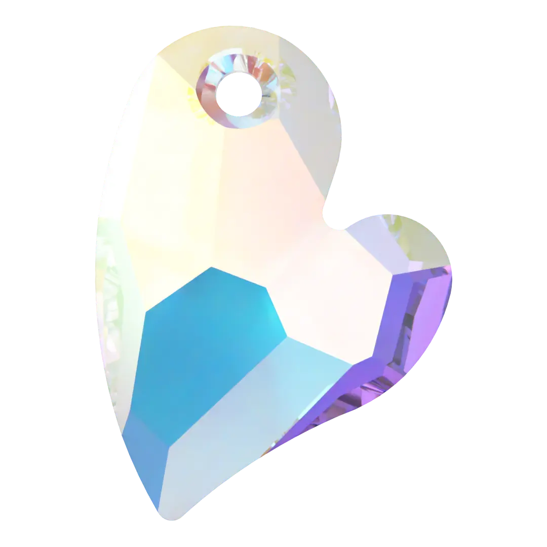 Serinity Pendants Asymmetrical Heart (6261) Crystal AB - Bluestreak Crystals