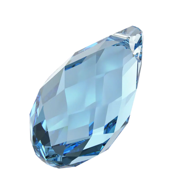 Serinity Pendants Briolette (6010) Aquamarine - Bluestreak Crystals