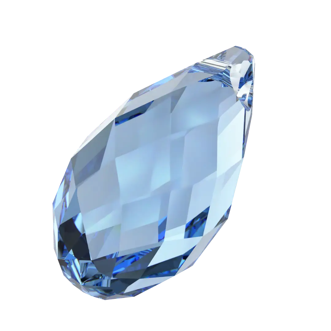Serinity Pendants Briolette (6010) Cool Blue - Bluestreak Crystals