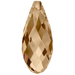 Serinity Pendants Briolette (6010) Crystal Golden Shadow - Bluestreak Crystals