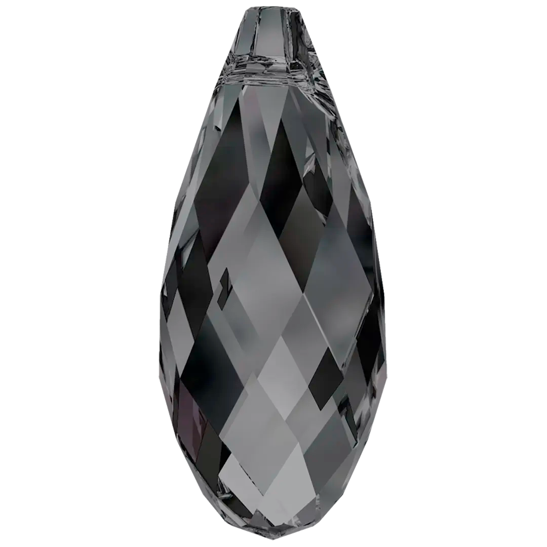 Serinity Pendants Briolette (6010) Crystal Silver Night - Bluestreak Crystals