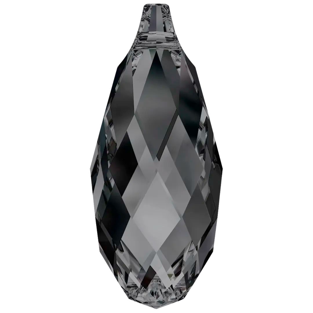 Serinity Pendants Briolette (6010) Crystal Silver Night - Bluestreak Crystals
