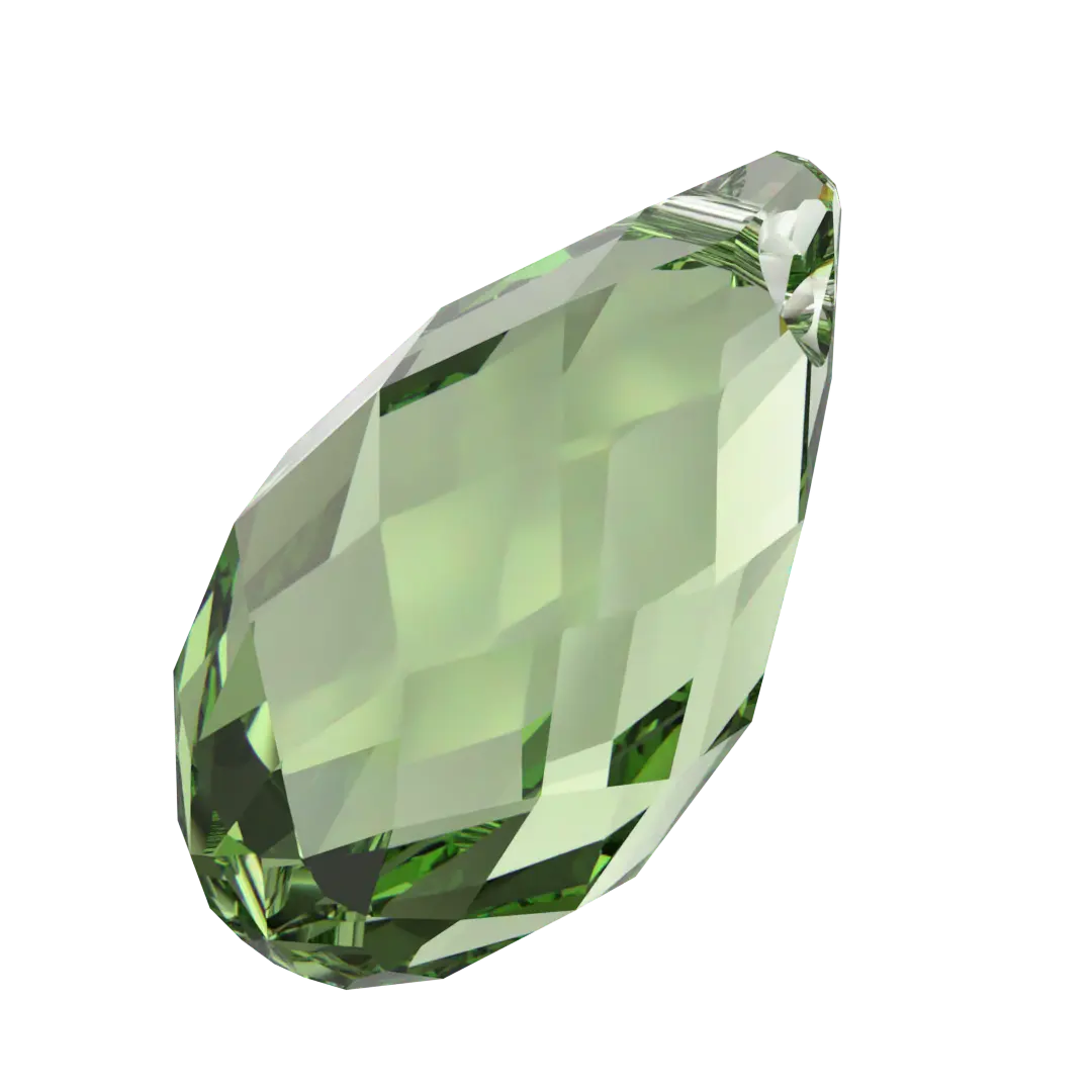Serinity Pendants Briolette (6010) Dark Peridot - Bluestreak Crystals