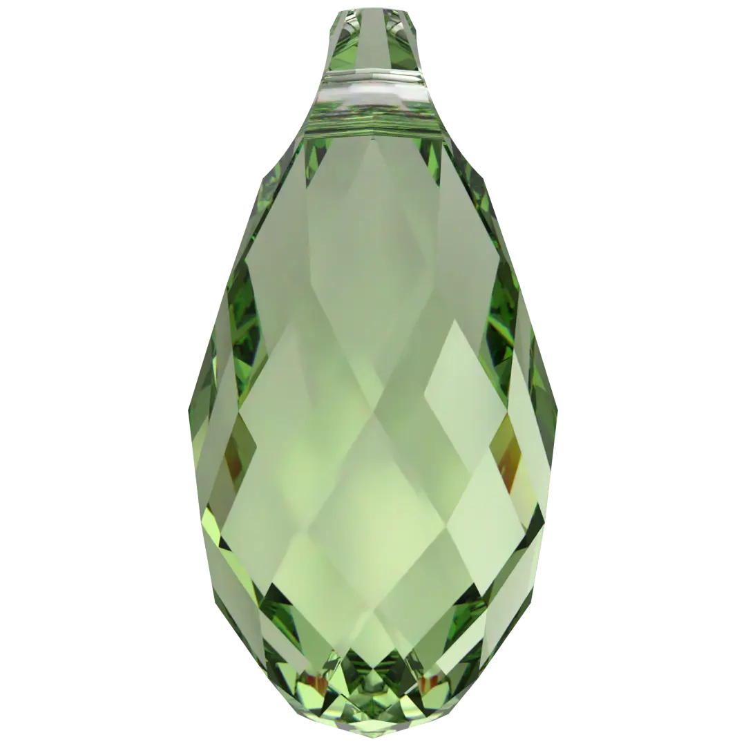 Serinity Pendants Briolette (6010) Dark Peridot - Bluestreak Crystals