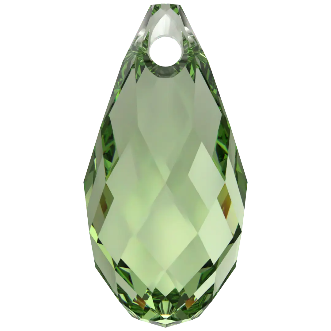 Serinity Pendants Briolette (6010) Dark Peridot - Bluestreak Crystals