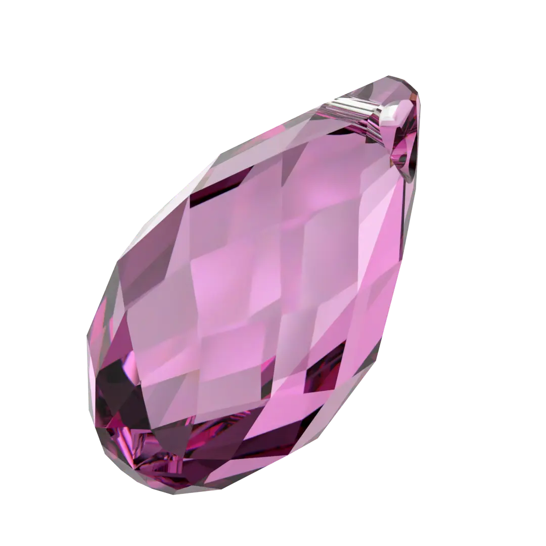 Serinity Pendants Briolette (6010) Dark Rose - Bluestreak Crystals