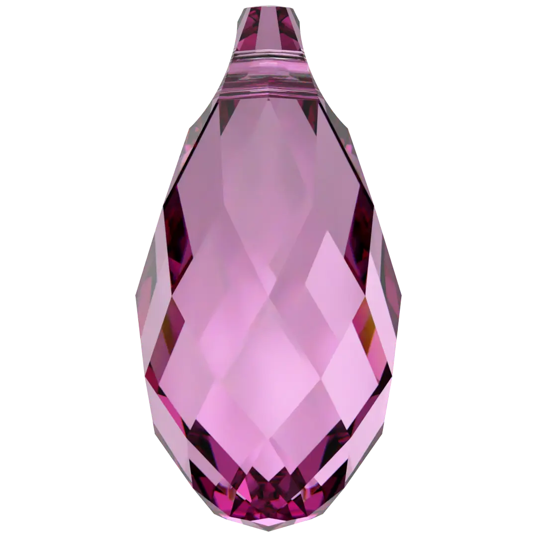 Serinity Pendants Briolette (6010) Dark Rose - Bluestreak Crystals