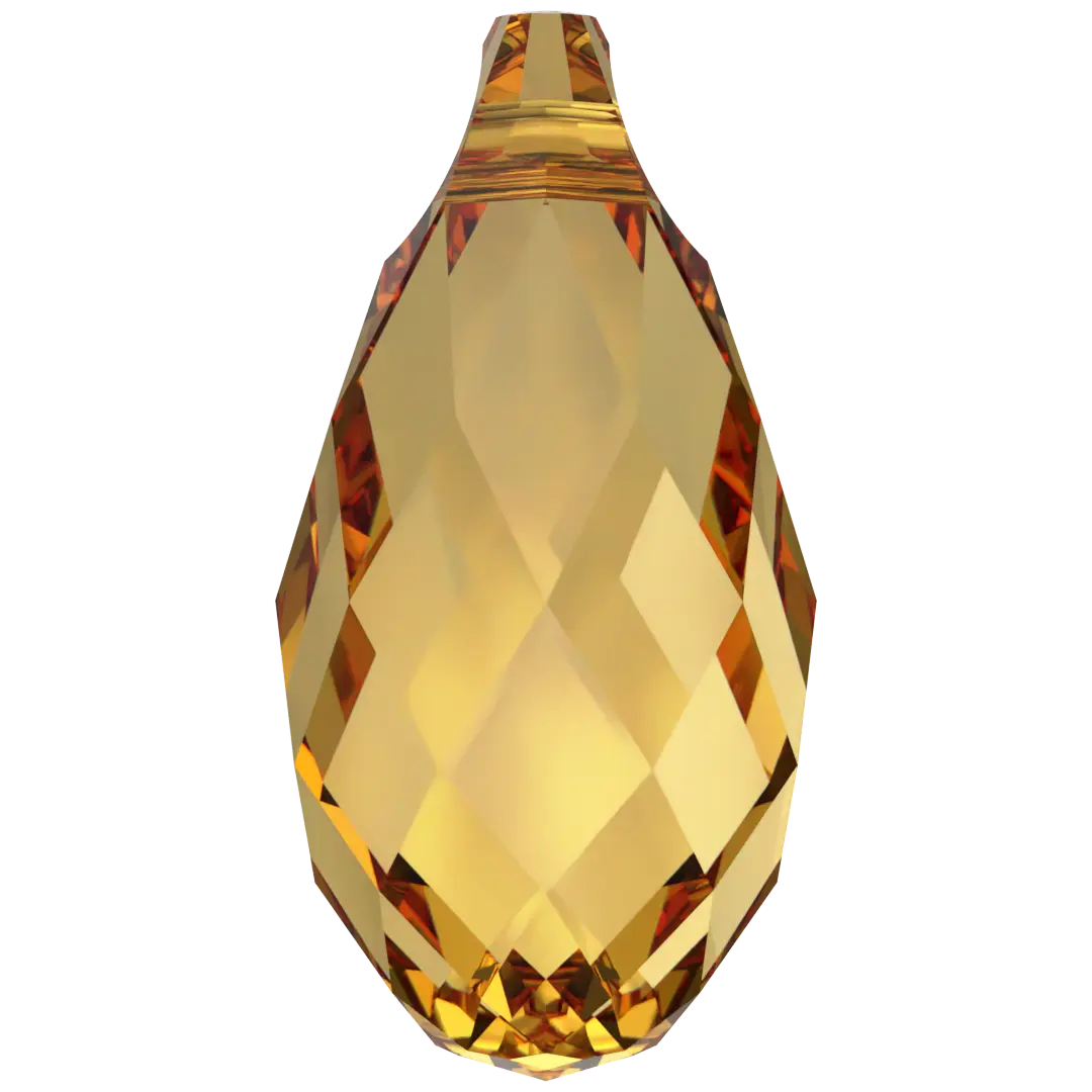 Serinity Pendants Briolette (6010) Golden Topaz - Bluestreak Crystals