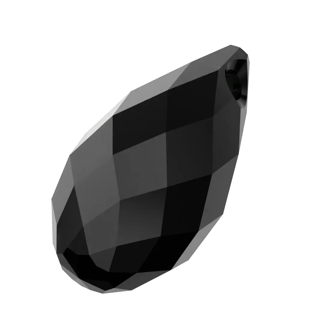 Serinity Pendants Briolette (6010) Jet - Bluestreak Crystals