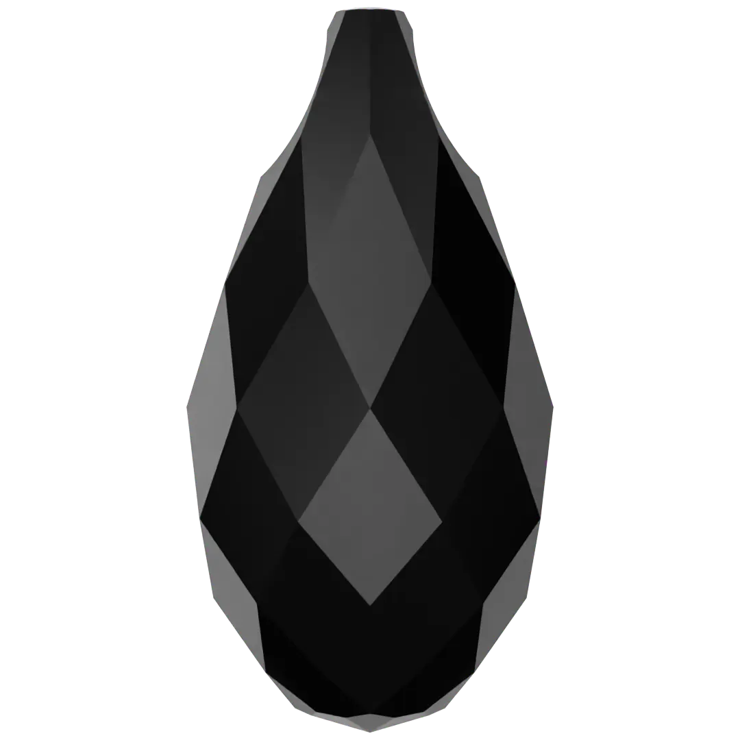 Serinity Pendants Briolette (6010) Jet - Bluestreak Crystals