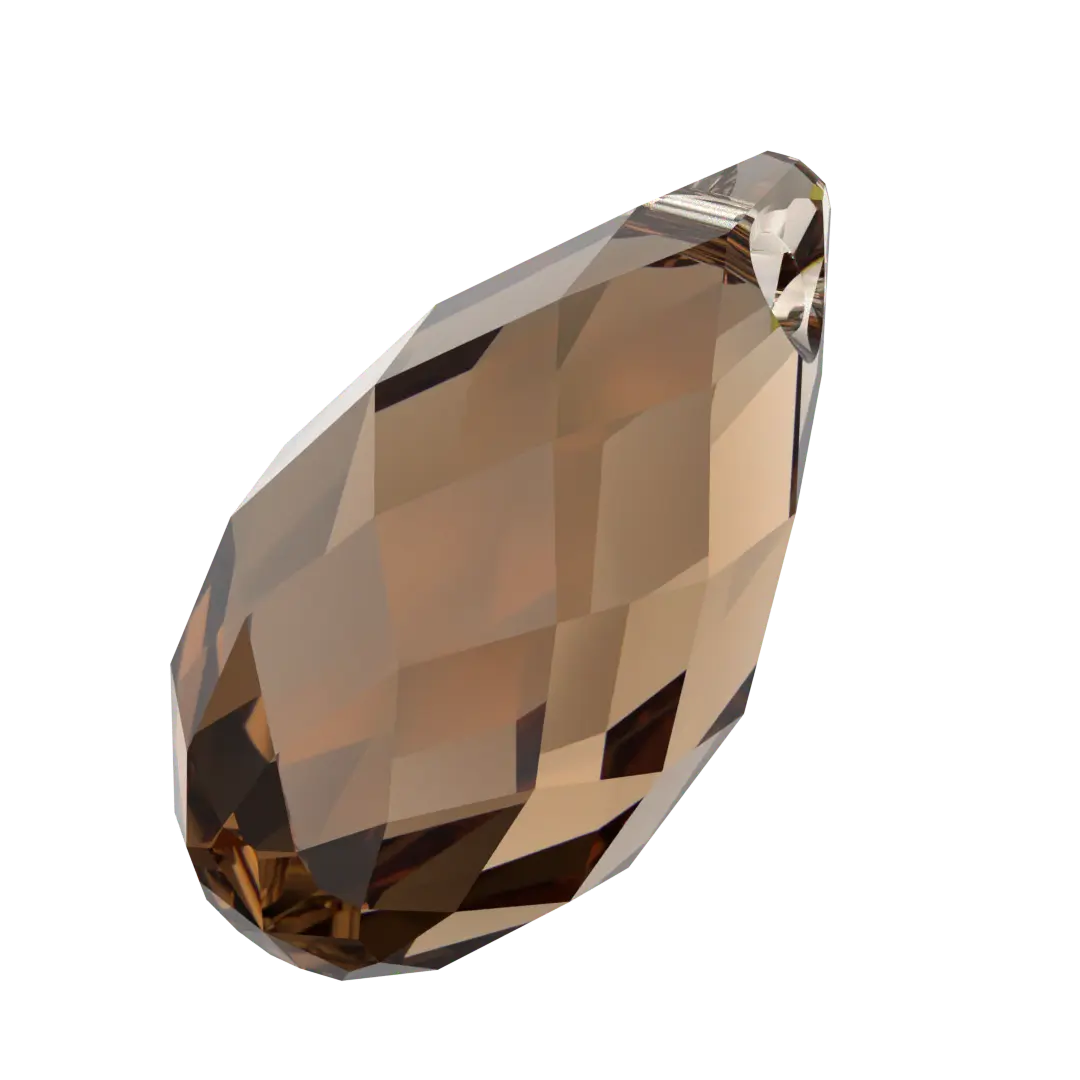 Serinity Pendants Briolette (6010) Light Smoked Topaz - Bluestreak Crystals