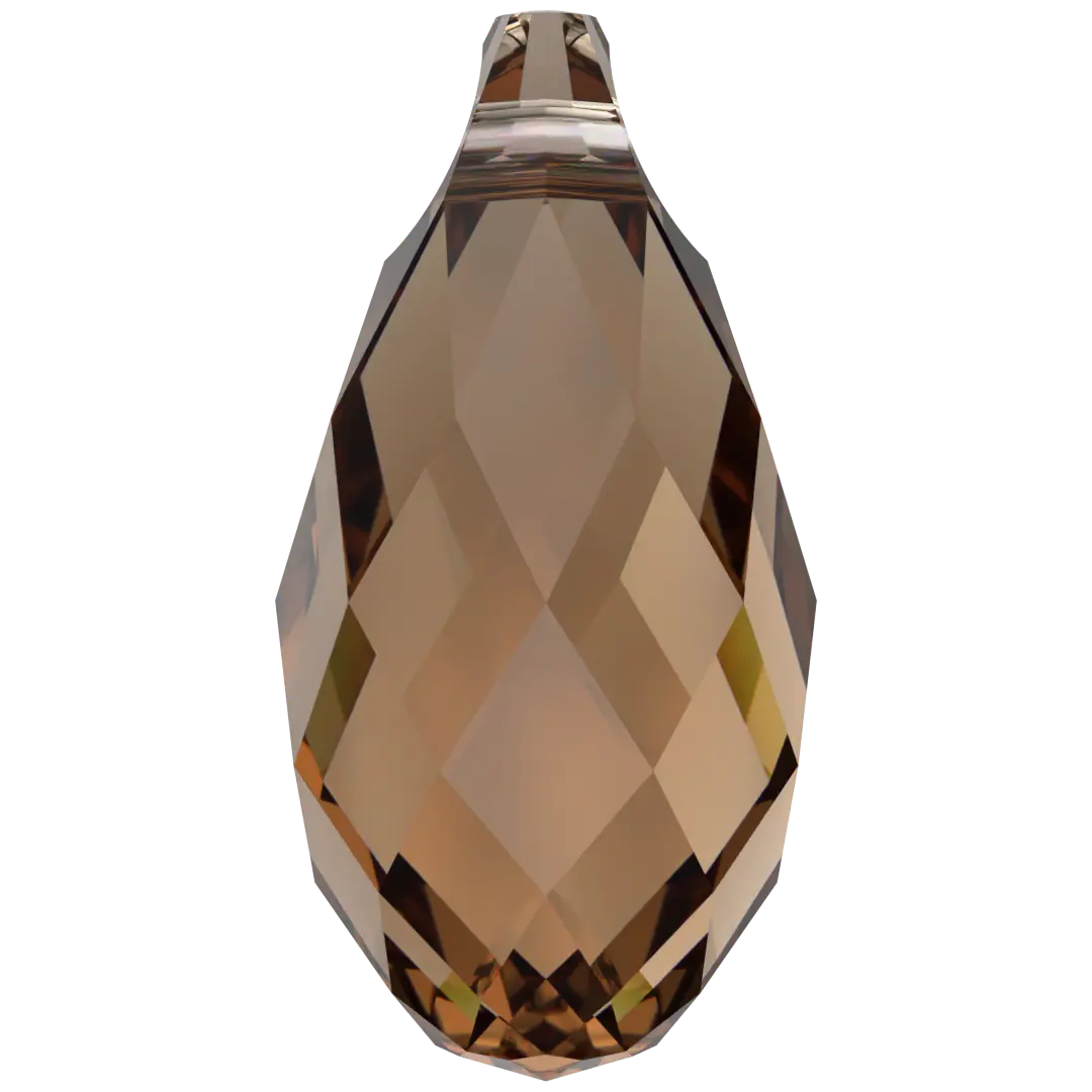 Serinity Pendants Briolette (6010) Light Smoked Topaz - Bluestreak Crystals