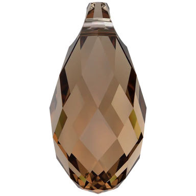 Serinity Pendants Briolette (6010) Light Smoked Topaz - Bluestreak Crystals
