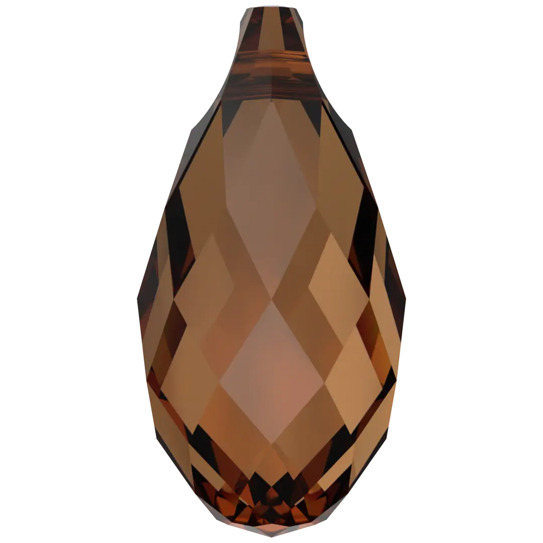 Serinity Pendants Briolette (6010) Smoked Amber - Bluestreak Crystals