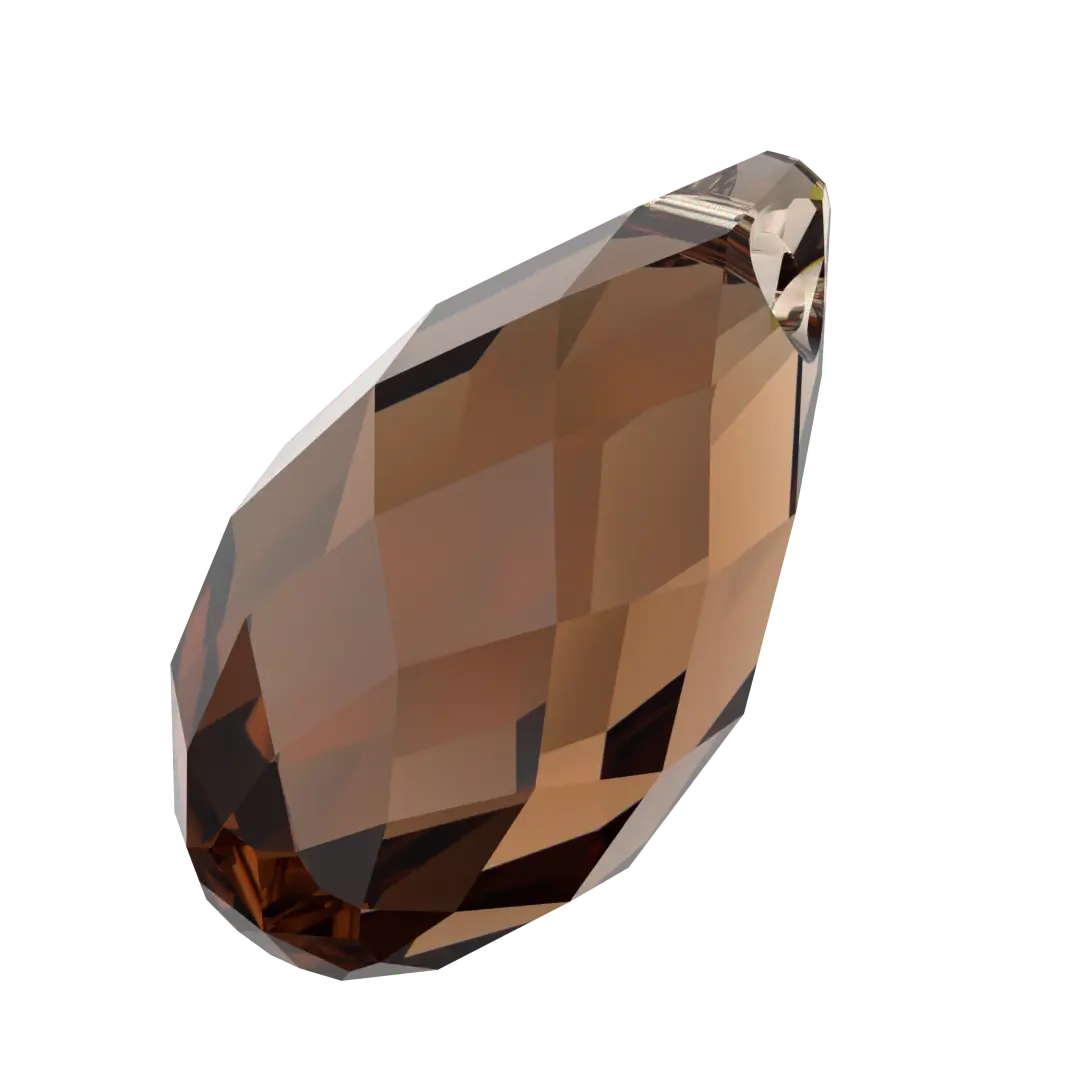 Serinity Pendants Briolette (6010) Smoked Topaz - Bluestreak Crystals