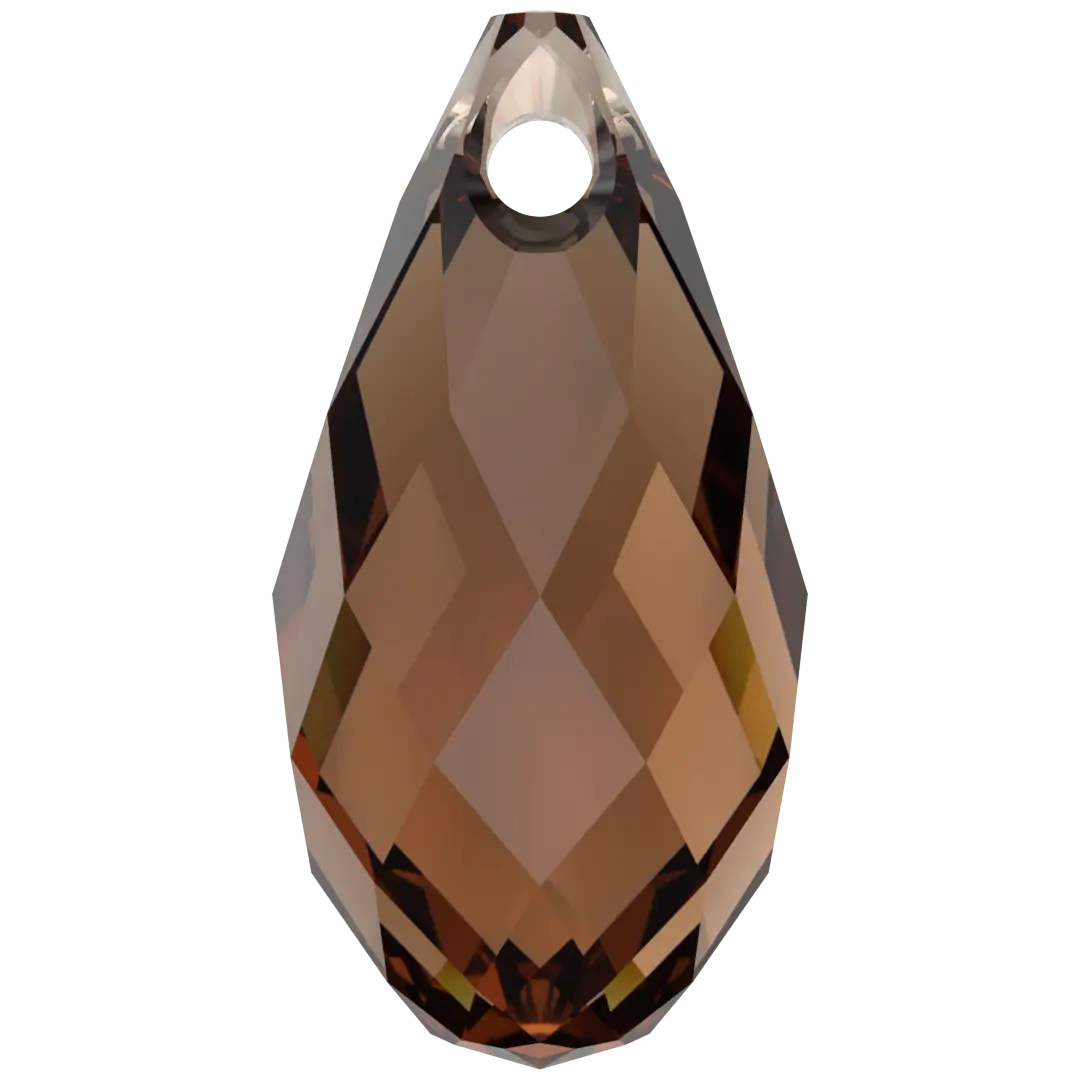 Serinity Pendants Briolette (6010) Smoked Topaz - Bluestreak Crystals