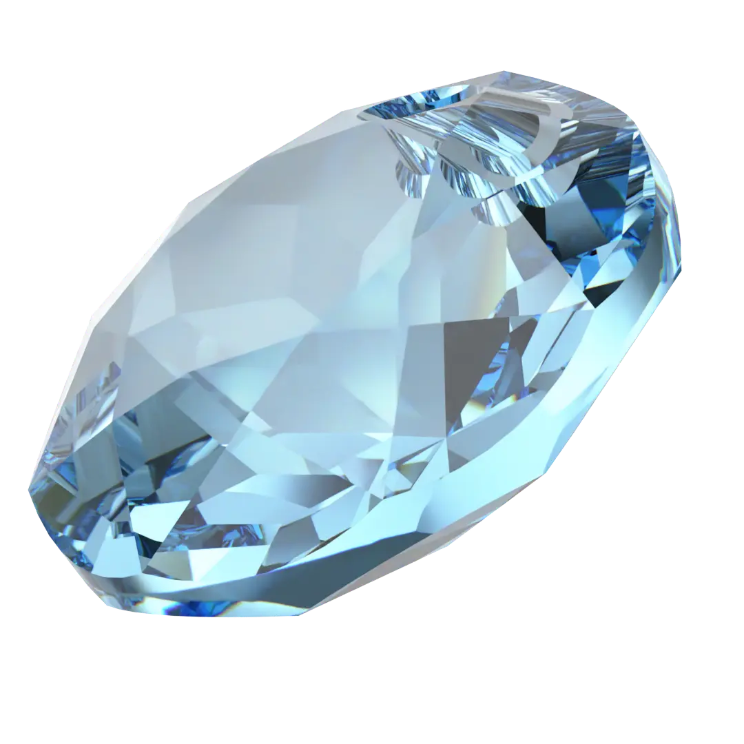 Serinity Pendants Classic Cut (6430) Aquamarine - Bluestreak Crystals