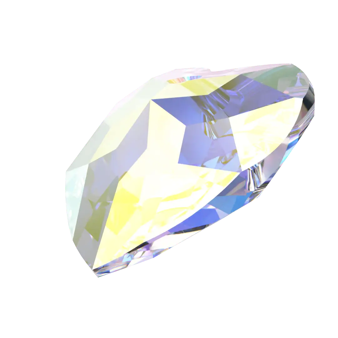 Serinity Pendants Classic Heart (6215) Crystal AB - Bluestreak Crystals