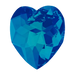 Serinity Pendants Classic Heart (6215) Crystal Bermuda Blue P - Bluestreak Crystals