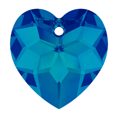 Serinity Pendants Classic Heart (6215) Crystal Bermuda Blue P - Bluestreak Crystals