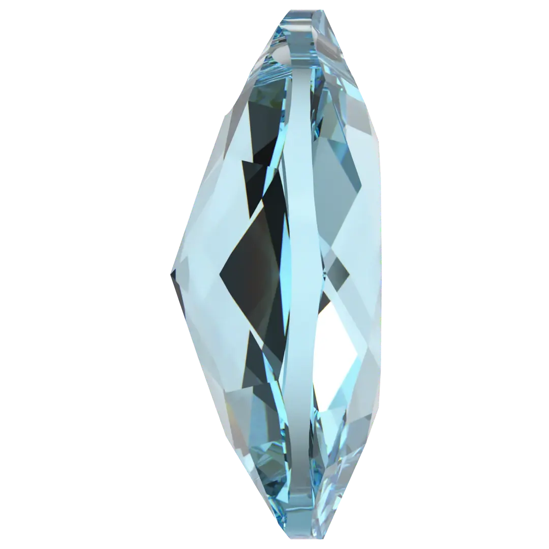 Swarovski Pendants Elliptic Cut (6438) Aquamarine - Bluestreak Crystals