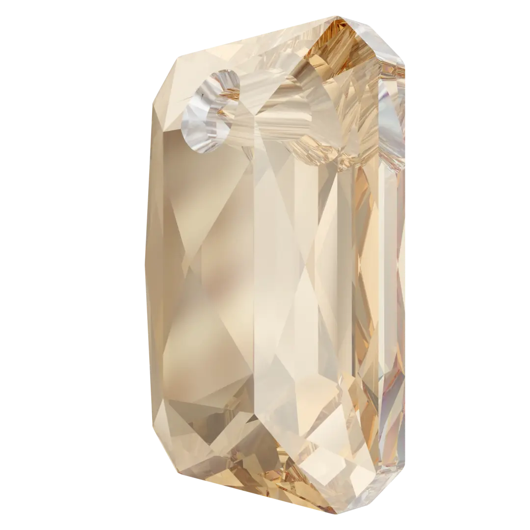 Serinity Pendants Emerald Cut (6435) Crystal Golden Shadow - Bluestreak Crystals