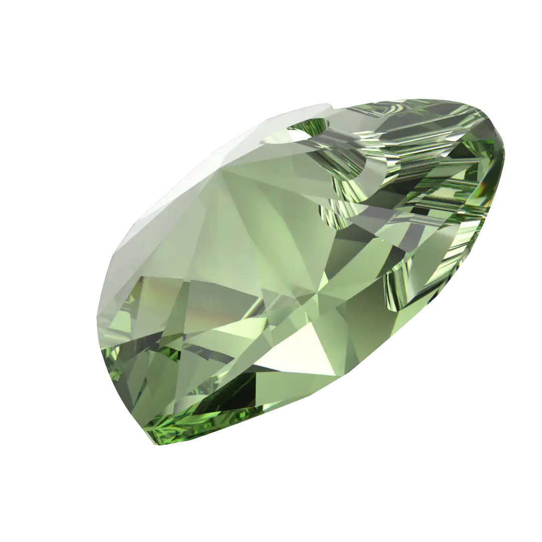 Serinity Pendants Heart (6228) Dark Peridot - Bluestreak Crystals
