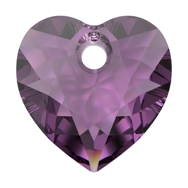 Serinity Pendants Heart Cut (6432) Amethyst - Bluestreak Crystals