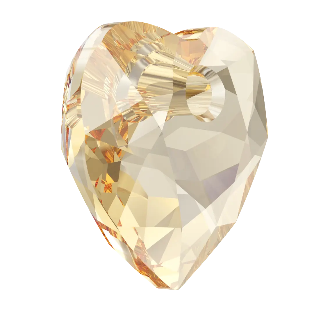 Serinity Pendants Heart Cut (6432) Crystal Golden Shadow - Bluestreak Crystals