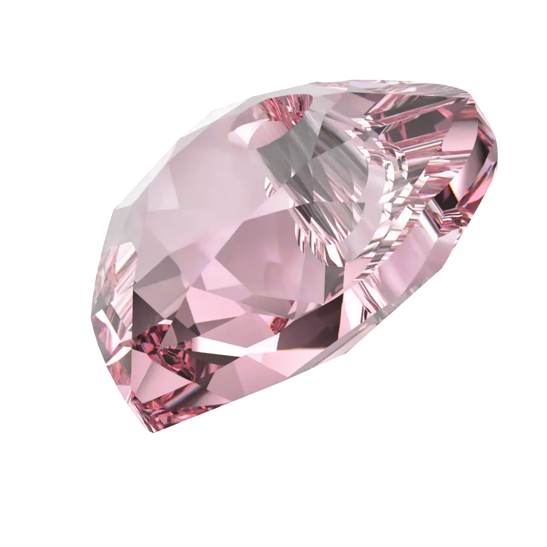 Serinity Pendants Heart Cut (6432) Light Rose - Bluestreak Crystals