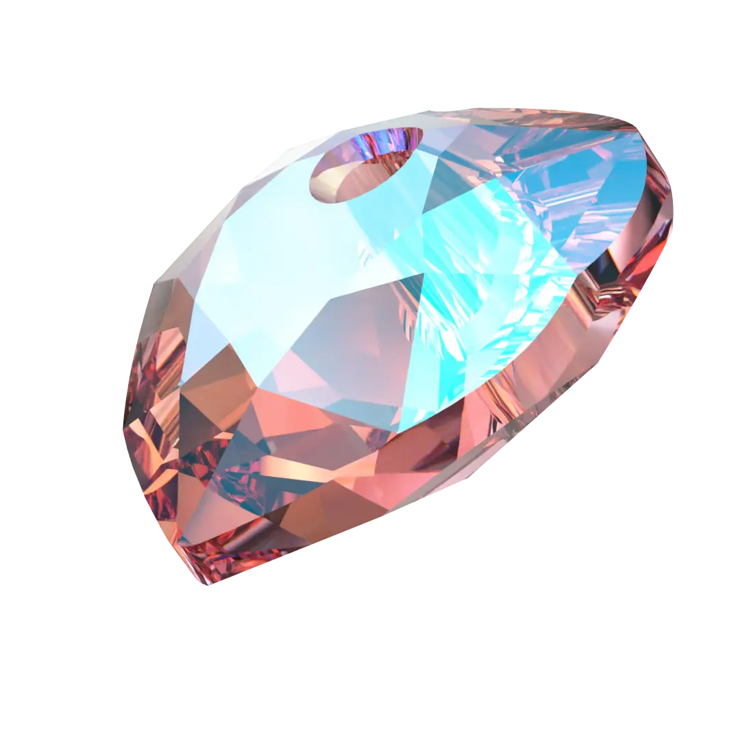 Serinity Pendants Heart Cut (6432) Light Rose Shimmer - Bluestreak Crystals