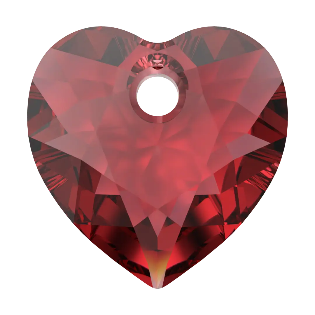 Serinity Pendants Heart Cut (6432) Scarlet - Bluestreak Crystals