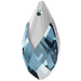 Serinity Pendants Metallic Cap Pear (6565) Aquamarine Light Chrome - Bluestreak Crystals