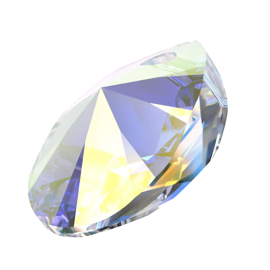 Serinity Pendants Mini Pear (6128) Crystal AB - Bluestreak Crystals