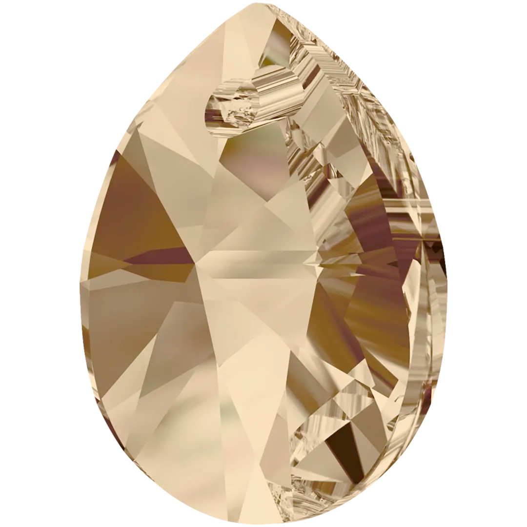 Serinity Pendants Mini Pear (6128) Crystal Golden Shadow - Bluestreak Crystals