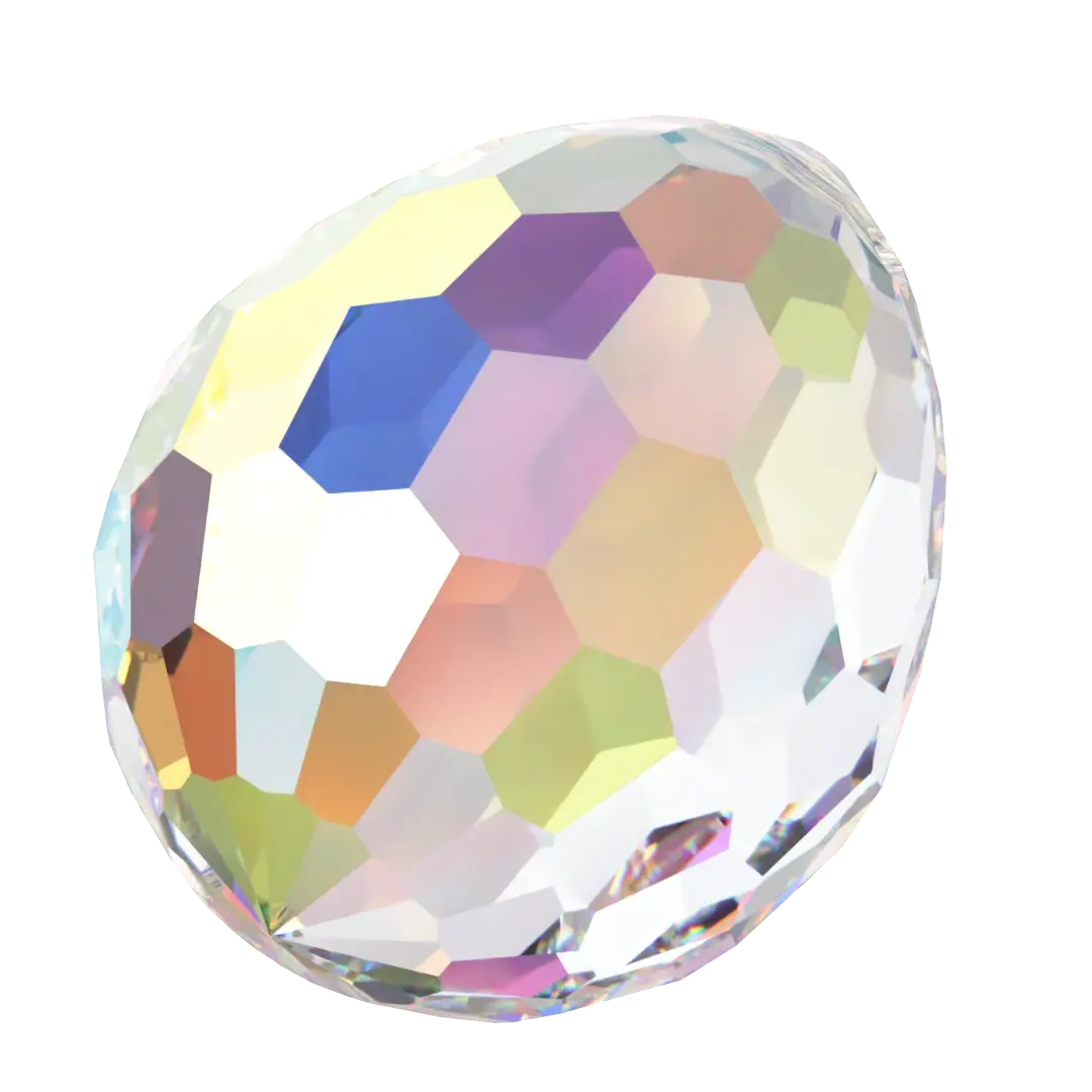 Serinity Pendants Oval Disco (6002) Crystal AB - Bluestreak Crystals