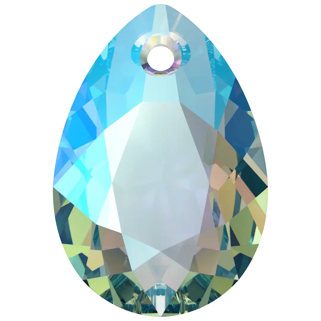 Serinity Pendants Pear Cut (6433) Aquamarine Shimmer - Bluestreak Crystals
