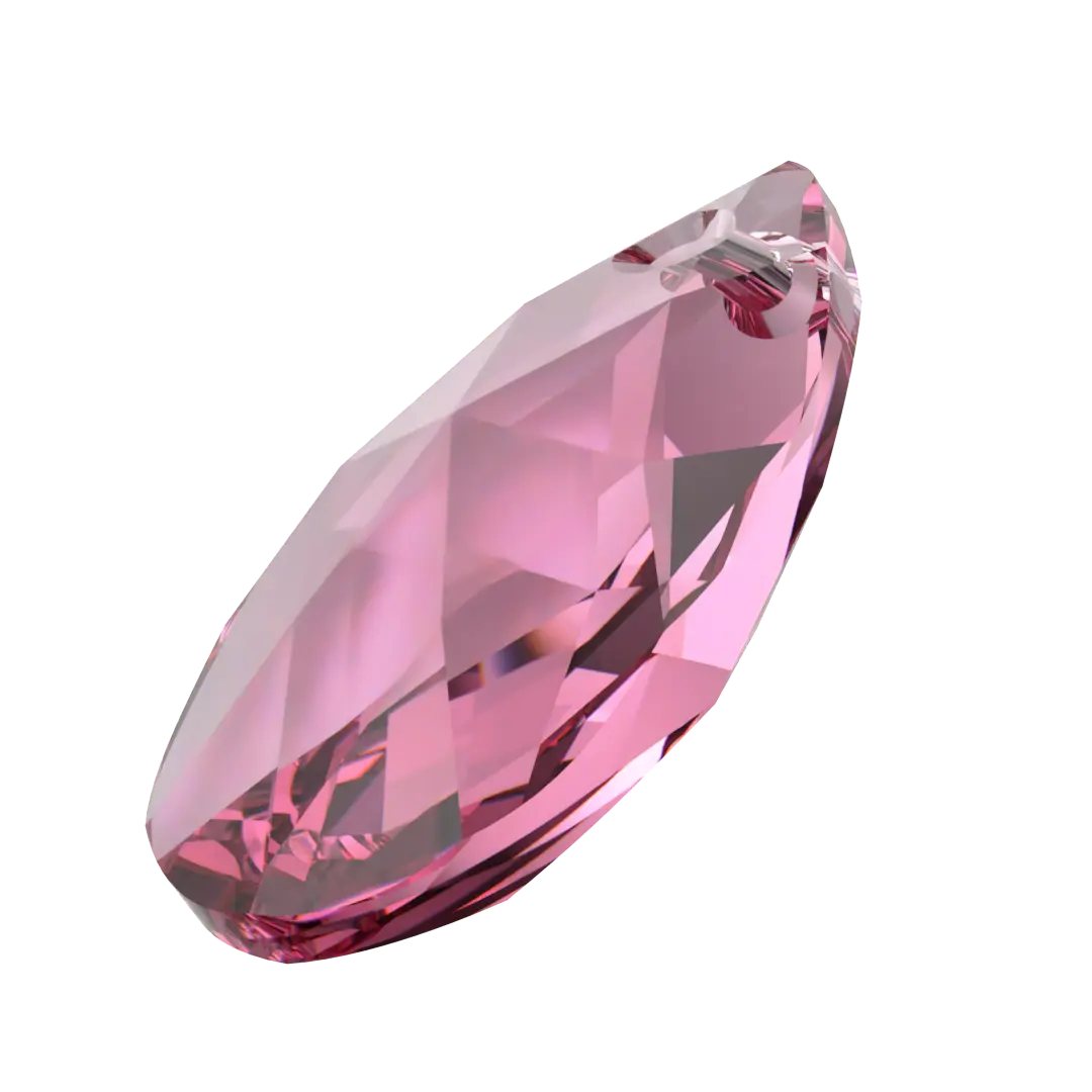 Serinity Pendants Peardrop (6106) Rose - Bluestreak Crystals