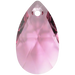 Serinity Pendants Peardrop (6106) Rose - Bluestreak Crystals