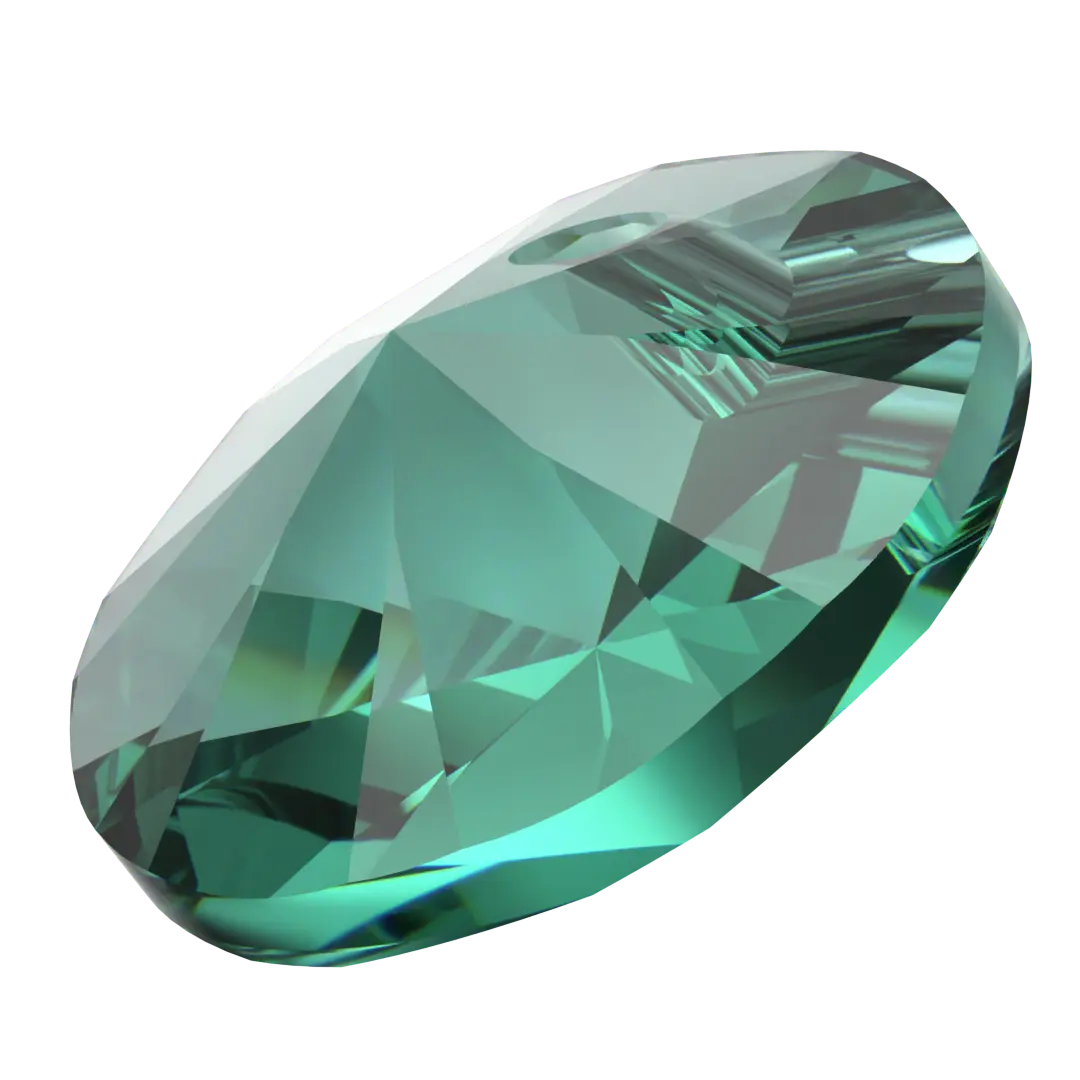 Serinity Pendants Round Cut (6428) Caribbean Green - Bluestreak Crystals