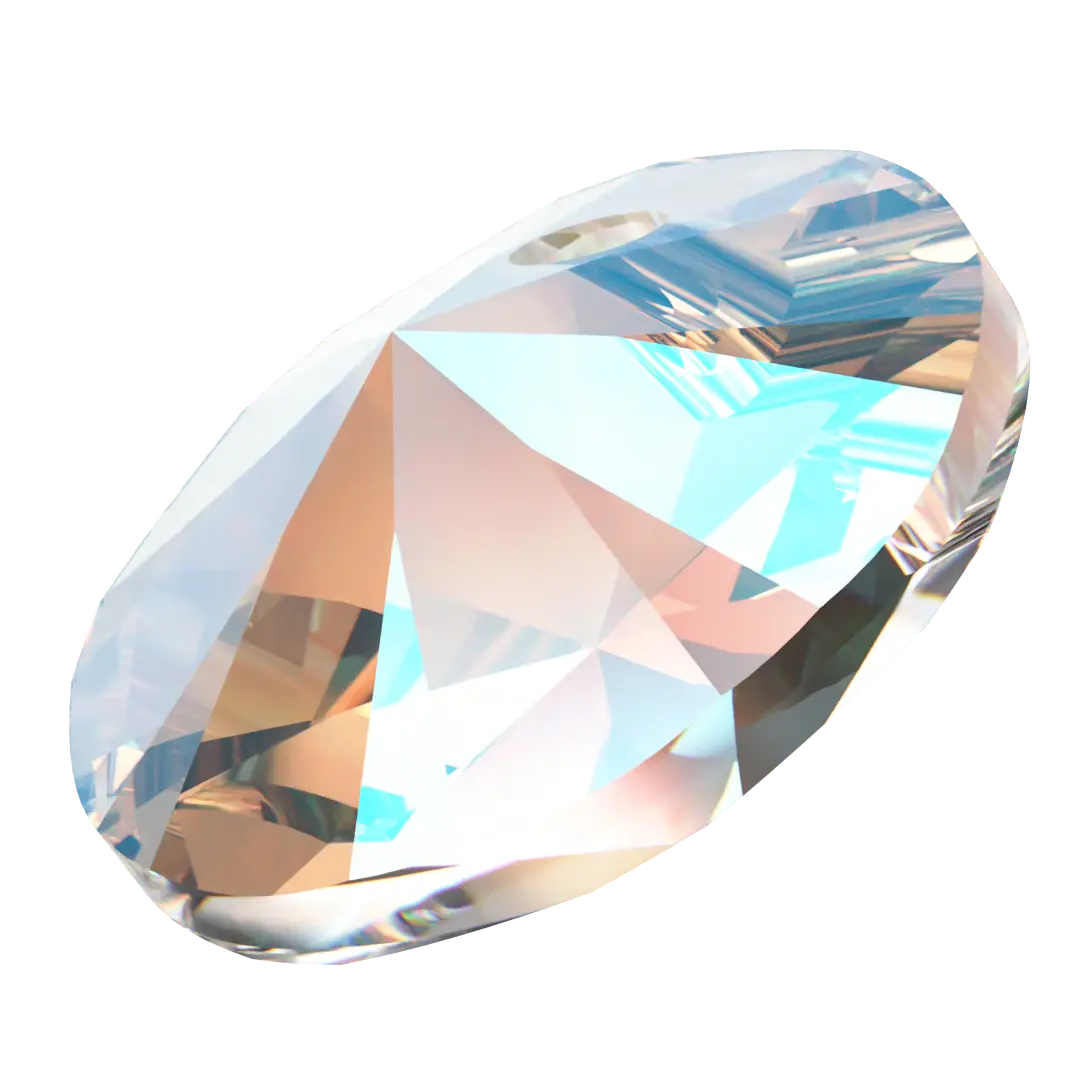 Serinity Pendants Round Cut (6428) Crystal Shimmer - Bluestreak Crystals
