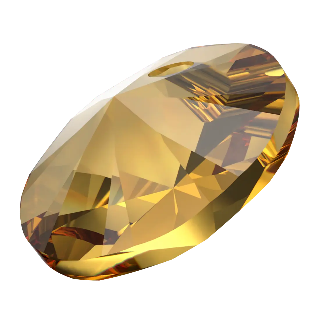Serinity Pendants Round Cut (6428) Golden Topaz - Bluestreak Crystals