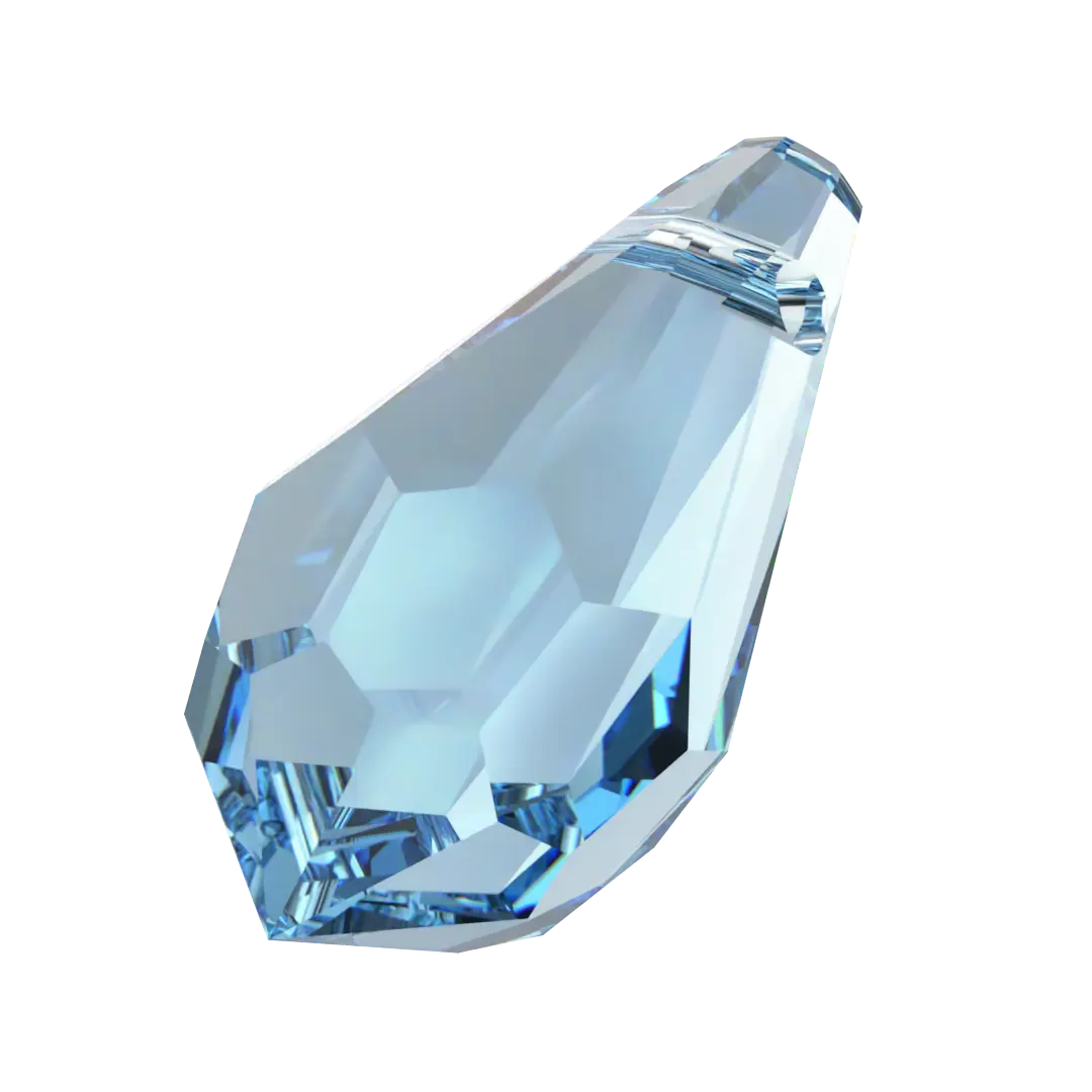 Serinity Pendants Teardrop (6000) Aquamarine - Bluestreak Crystals