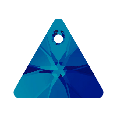 Serinity Pendants Triangle Cut (6628) Crystal Bermuda Blue P - Bluestreak Crystals