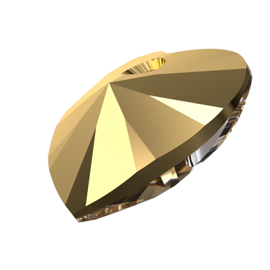 Serinity Pendants Xilion Heart (6228) Crystal Aurum X2 - Bluestreak Crystals