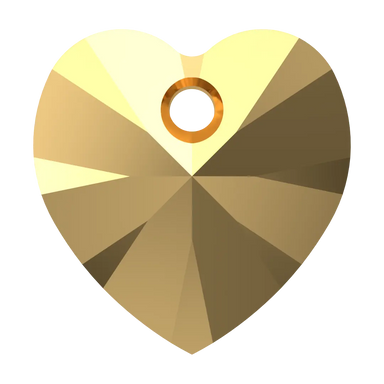 Serinity Pendants Xilion Heart (6228) Crystal Aurum X2 - Bluestreak Crystals