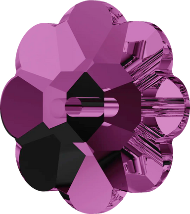 Serinity Sew On Crystals Daisy Spacer (3700) Amethyst UNFOILED - Bluestreak Crystals