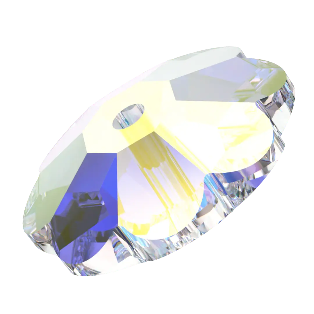 Serinity Sew On Crystals Daisy Spacer (3700) Crystal AB UNFOILED - Bluestreak Crystals