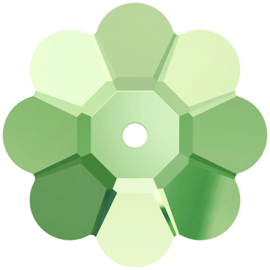 Serinity Sew On Crystals Daisy Spacer (3700) Peridot UNFOILED - Bluestreak Crystals